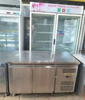 Tủ bàn đông inox 2 cánh hiệu alaska dài 1.36m mới 92 