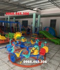 Đu quay đạp chân trẻ em, xích đu treo mầm non bằng sắt 