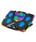 Đế tản nhiệt Laptop Coolcold K44 - 5 quạt led xanh   led RGB 