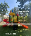 Cầu trượt xích đu mầm non, bộ cầu trượt liên hoàn trẻ em 