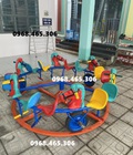 Đu quay ngựa trẻ em, đu quay trên ray mầm non 