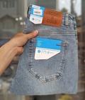 Quần jean Jacobs Cole xanh wash nhạt form slim co giãn nhẹ 