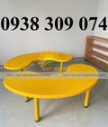 Bàn nhựa vòng cung nhập khẩu, bàn bán nguyệt mầm non 