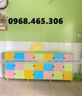 Tủ cặp dép mầm non, tủ cặp balo mầm non, tủ chăn gối mầm non 