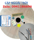 Dây CAT6A ngoài trời có dây gia cường chịu lực, bọc bạc chống nhiễu FTP mã ACT-6ALANOD, cuộn 305m 