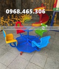 Mâm xoay trẻ em 5 chỗ ngồi, đu quay trẻ em ngoài trời 