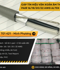Cáp tín hiệu vặn xoắn âm thanh 1 pair 16/18/20/22 AWG phân phối Đà Nẵng, Huế Cáp tín hiệu vặn xoắn âm thanh 1 pair 16/18/20/22 AWG phân phối Đà Nẵng, Huế