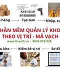 Phần mềm kho vị trí, nhập xuất bằng mã vạch hàng 
