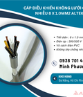 Cáp điều khiển không lưới chống nhiễu 8x1.0mm    Dây điều khiển 8 lõi 1.0 chất lượng 