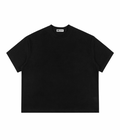 Áo Thun Trơn Form Boxy Đen   Cotton 2 chiều 