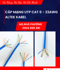 Cáp Mạng Altek Kabel Cat6 Không Chống Nhiễu - Lõi Đồng Nguyên Chất Ninh Thuận, Quảng Ngãi, Bình Định 