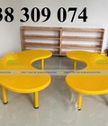 Bàn nhựa vòng cung trẻ em,Bàn bán nguyệt mầm non bằng nhựa 