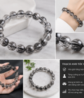 Vòng Tay Thạch Anh Tóc Đen  Hộ Mệnh Chân Ngã 