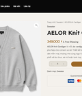 AELOR Knit Cardigan   Áo Cardigan Len Mỏng Tối Giản Cho Mọi Phong Cách 