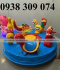 Mâm xoay không ray mầm non, đu quay trẻ em mầm non 
