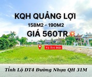 2 Lô F0 3 Mặt Tiền KQH Quảng Điền - 190M2 - Giá Chỉ 6xxTr