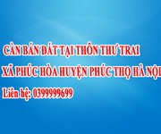 Bán đất thôn Thư Trai, xã Phúc Hoà, Phúc Thọ, Hà Nội. 