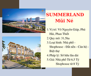 Dự án Mũi Né Summerland   Nhà phố, Shophouse   - Cam kết mua lại với 18/năm vào cuối năm