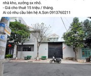 Cho thuê mặt bằng làm văn phòng, kho, xưởng sản xuất