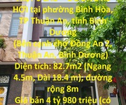 Chính chủ cần bán nhà 1 trệt 3 lầu   đường xe hơi tại tp thuận an, bình dương