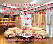 Chính chủ cần bán căn biệt thự shophouse  5 tầng khu đô thị vinhomes imperia hải phòng.