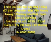 Chính chủ cần bán căn nhà 3 tầng đối diện công viên - mặt tiền phước tường 5 - tp đà nẵng