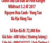 Chính chủ cần bán xe ford ranger wildtract 3.2 at 2017 nguyen huu canh - vung tau bà rịa vũng tàu