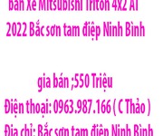 Bán xe mitsubishi triton 4x2 at 2022 bắc sơn tam điệp ninh bình