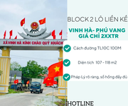 4 2 lô liền kề khu vực Vinh Hà giá chỉ 299 triệu