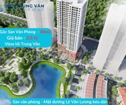 Bán lô góc sàn văn phòng 88m2 nhs trung văn giá 3,5 tỷ - view hồ đỉnh nhất dự án