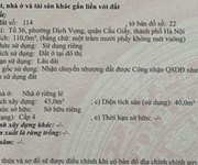 3 Bán đất sổ đỏ phố Dịch Vọng 110m  đất vuông 10x11m, giá 15 tỷ.