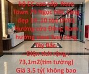 Chính chủ cần bán căn hộ cc cao cấp  rose town 79 ngọc hồi, tầng đẹp 19 .10 tòa dv01