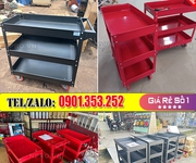 1 Xe đẩy đựng dụng cụ, đồ nghề 3 ngăn, xe đẩy đựng dụng cụ 3 tầng