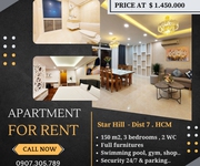 Cho thuê căn hộ cao cấp star hill - duplex 3pn, phú mỹ hưng quận 7. nhà mới, full nội thất.