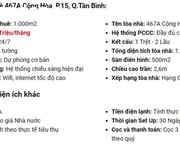 3 Xuất cảnh, cần cho thuê nhà 467a cộng hòa, phường 15, quận tân bình