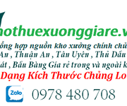7 Cho thuê 3.800 m2 Kho xưởng mới ,Tân Uyên Bình dương đường lớn giá rẻ