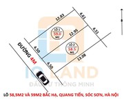 1 Bán 59m bắc hạ ,quang tiến, sóc sơn, hà nội. full thổ cư đường ô tô gần hồ thoáng mát. vị trí