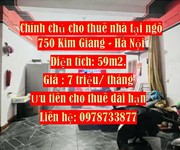 Chính chủ cho thuê nhà tại ngõ 750 kim giang, hà nội.