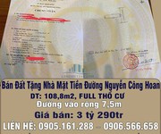 Chính chủ bán đất tặng nhà mặt tiền đường nguyễn công hoan hoà an, cẩm lệ