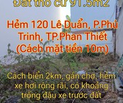 CHÍNH CHỦ Bán đất nền 91,5m2  tại Lê Duẩn, Phú Trinh, Phan Thiết