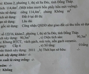 3 Bán gấp nhà mặt tiền đường lê thị hồng gấm, trung tâm phường 1, tp sa đéc đồng tháp