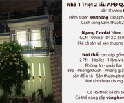 3 Bán nhà 1 triệt 2 lầu apđ q.12    7,2 m x 16m    sân để 2 xe ôtô   sân thượng trước   sau .