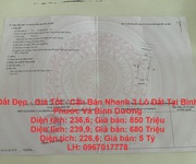 Đất đẹp - giá tốt - cần bán nhanh 3 lô đất tại bình phước và bình dương