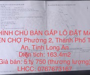 Chính chủ bán gấp lô đất mặt tiền chợ phường 2, thành phố tân an, tỉnh long an