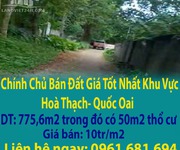 Chính chủ bán đất giá tốt nhất khu vực hoà thạch- quốc oai