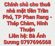 Chính chủ cho thuê nhà mặt tiền đường Trần Phú, Tp Phan Rang   Tháp Chàm, Ninh Thuận