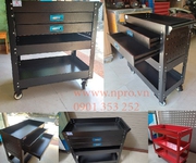 Xe đẩy 3 tầng 2 ngăn kéo Xe đẩy 3 tầng 2 ngăn kéo