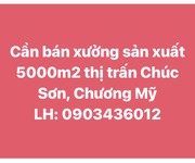 Chính chủ cần bán xưởng sản xuất 5000m2 thị trấn chúc sơn, chương mỹ, hà nội