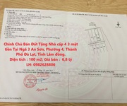 Chính chủ bán đất tặng nhà cấp 4 3 mặt tiền tại phường 4, tp đà lạt, tỉnh lâm đồng.