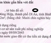 1 Bán đất trong KCN Sóng Thần, Dĩ An rộng 19.711m2
